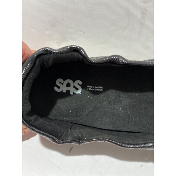 SAS Womens Radiant Ballet Flats US 9WW Black Leather Slip On confort - Picture 7 of 8